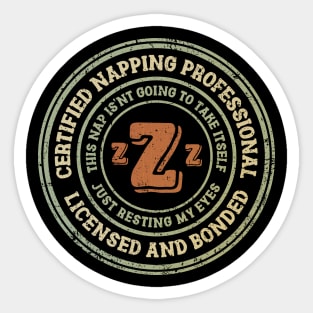 Certified Napping Professional Sticker